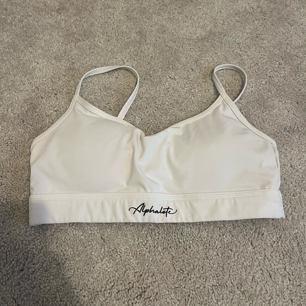 Alphalete White Sports Bra